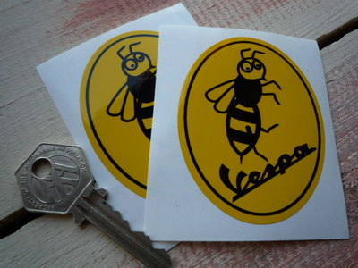 Vespa ベスパ 60mm x 75mm 車 バイク ステッカー デカール 送料無料拍卖