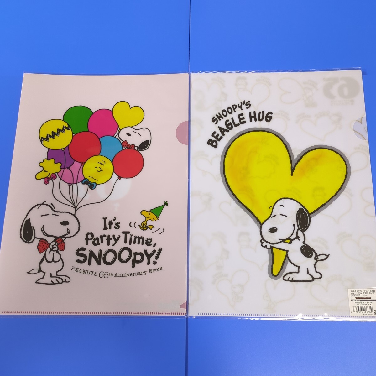 ★スヌーピー★Snoopy 65周年★★アニバーサリーイベント★限定品★A4クリアファイル★2枚セット★ラスト!拍卖