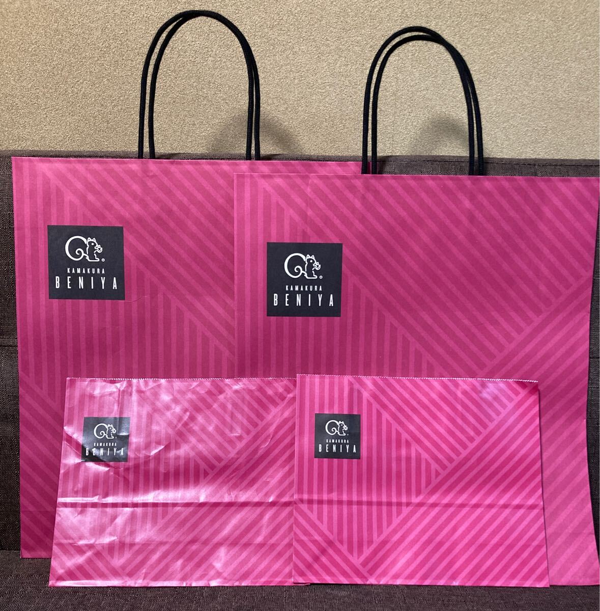 鎌倉紅谷クルミッ子 ショップ袋 紙袋セット べにやクルミッコ リメイクにも拍卖