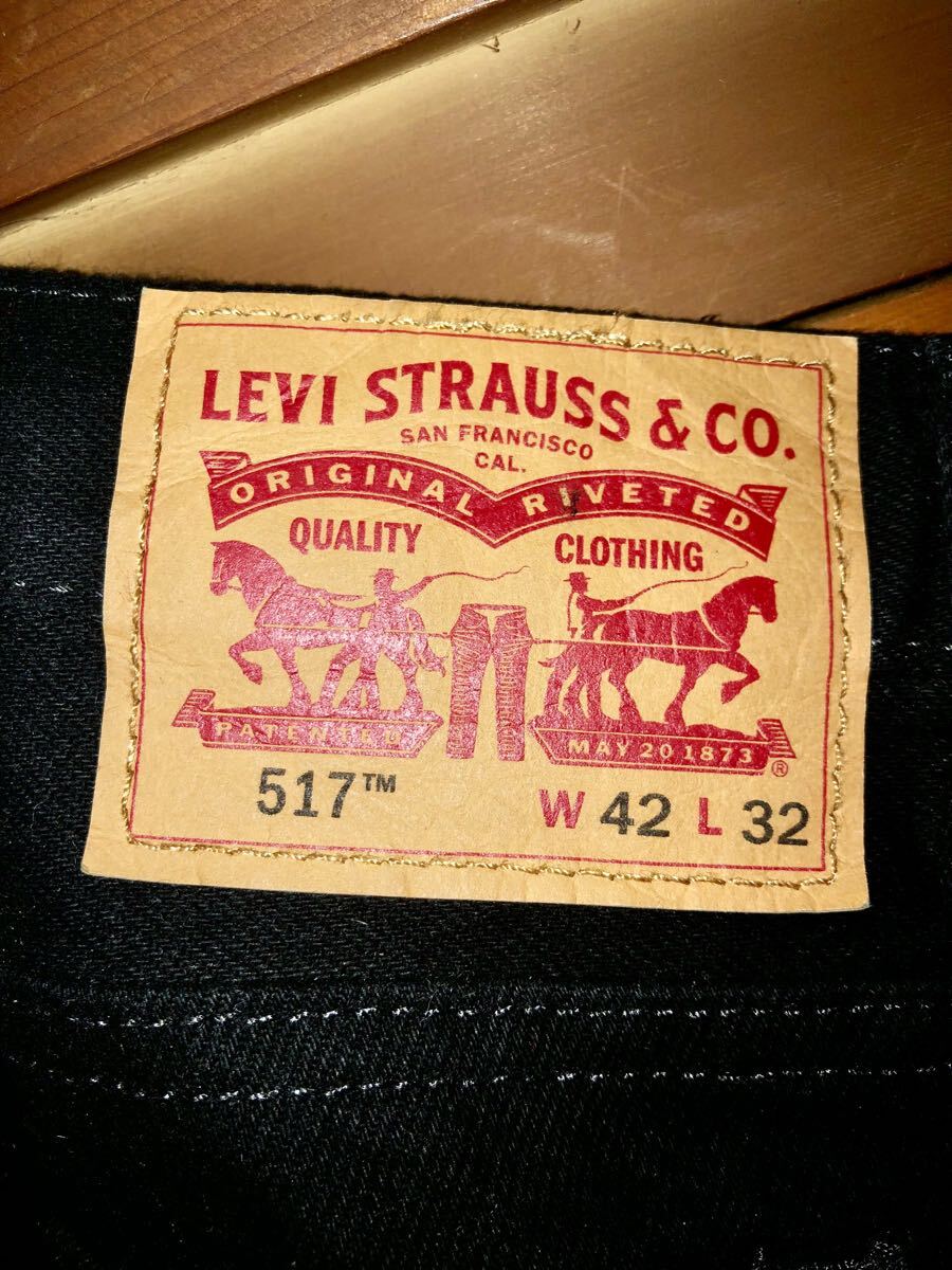 USED リーバイス 517 ブラック デニム Gパン W42 L32 501XX 501 Levi拍卖
