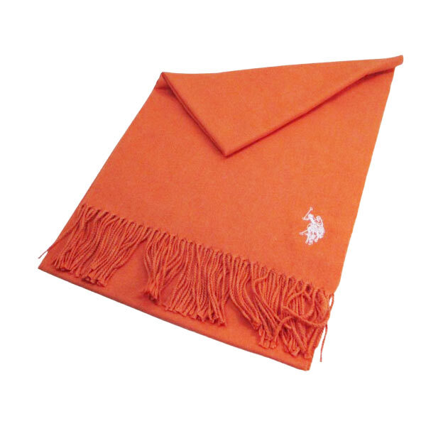 ストール マフラー ポリエステル80% レーヨン20% 220x70cm uspa2015-447772 オレンジ U.S. POLO ASSN.(ユーエス ポロ アッスン)拍卖