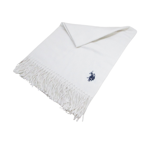ストール マフラー ポリエステル80% レーヨン20% 220x70cm uspa2015-448050 オフホワイト U.S. POLO ASSN.(ユーエス ポロ アッスン)拍卖