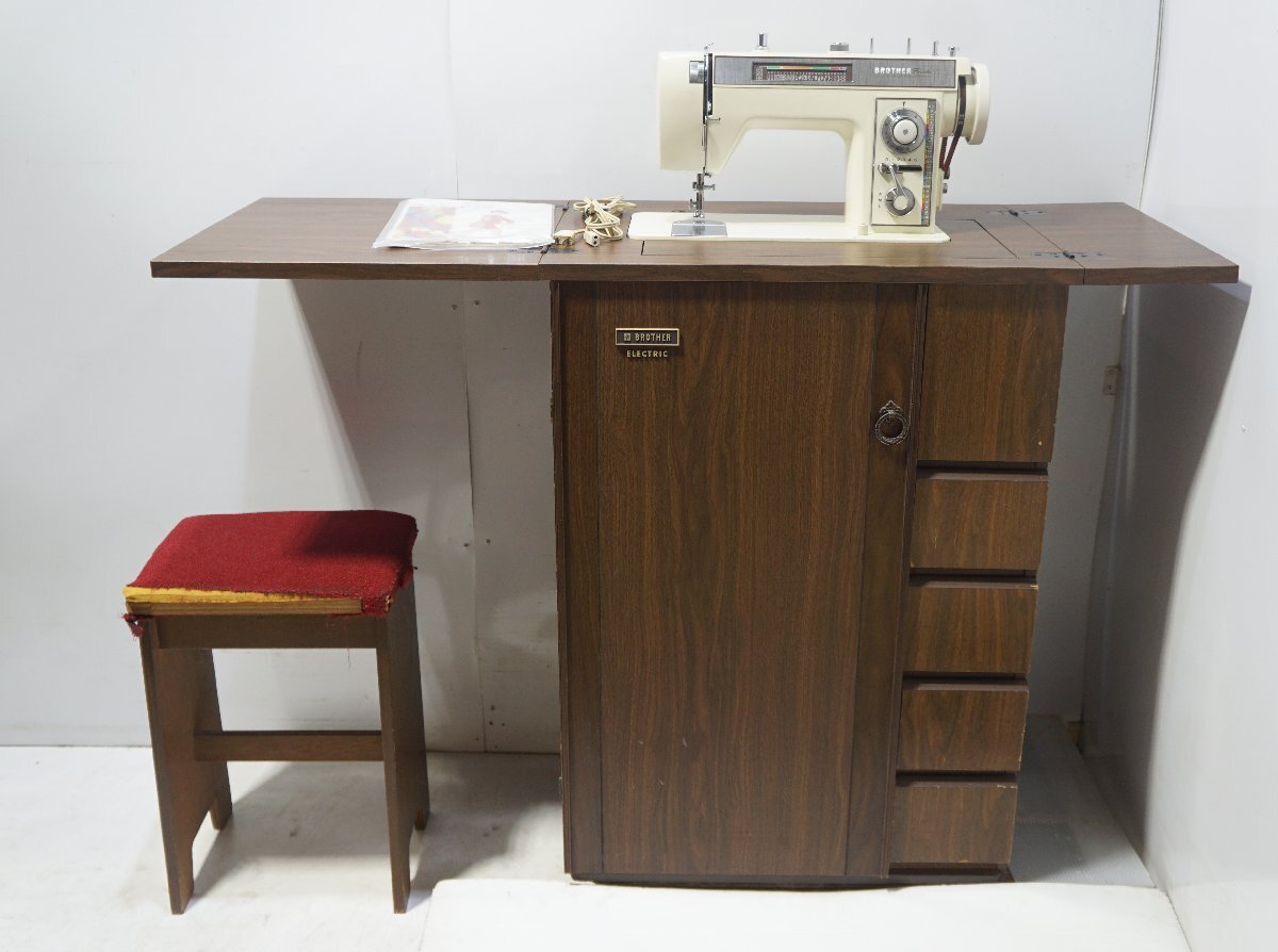 西H☆Brother ブラザー ミシン MH-23 足踏みペダル・椅子付 動作確認済み☆3E-495拍卖