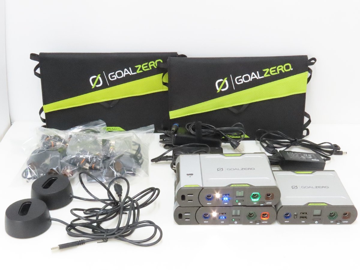 100☆GOALZERO ソーラーパネル NOMAD20 / ポータブル電源 SHERPA100 2セット + インバータ付★1022-075拍卖