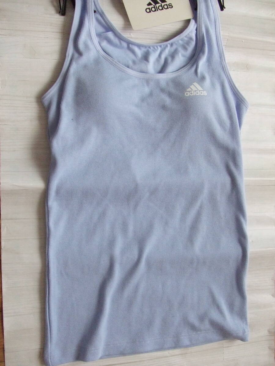 【adidas・パット入りタンクトップ・ミスティブルー★】拍卖
