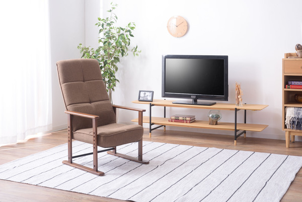 【高座椅子】 座椅子 Mサイズ 7段階リクライニング 4段階高さ調節 シンプル 折りたたみ ゆったり ブラウン拍卖