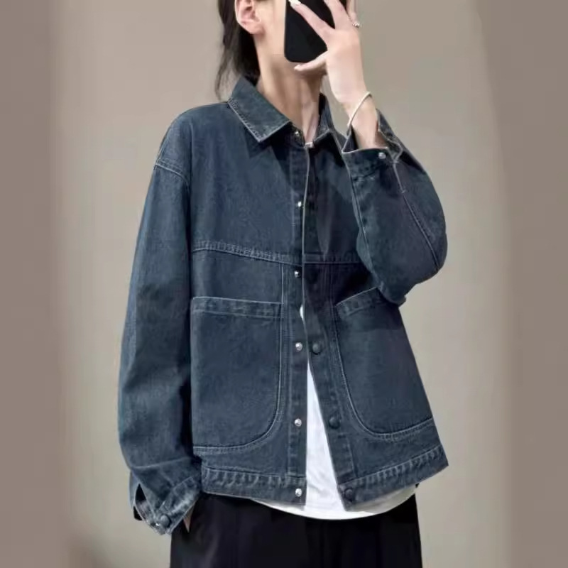 大人気新入荷デニムジャケット ジャンパー Gジャン 長袖 レディース カジュアル アウター 復古 春秋 コート 大きめ デニムコート L拍卖