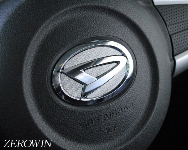 ダイハツステアリングエンブレムシートD01 マイクロシルバー ハンドルエンブレム用 ZEROWIN拍卖