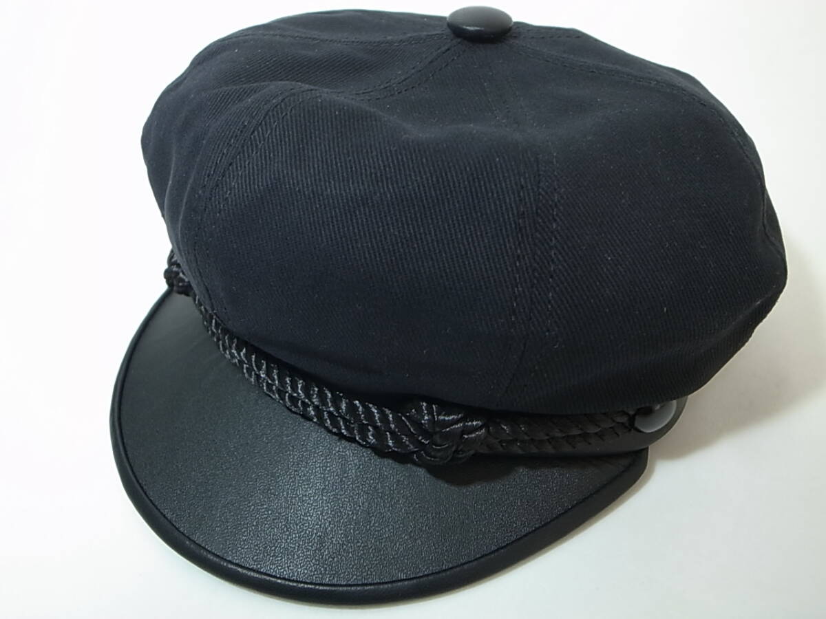 【送料無料 即決】New York HatニューヨークハットNewYorkHat USA製Cotton Brandoコットン モーターサイクル キャスケット黒ブラックXL新品拍卖