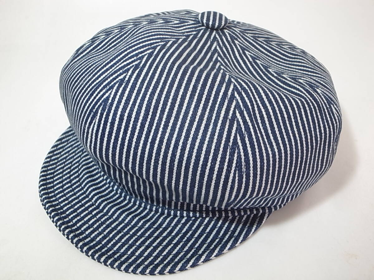 【送料無料 即決】New York HatニューヨークハットNewYorkHat USA製 Hickory Spitfireコットン素材ヒッコリーストライプ キャスケットM新品拍卖