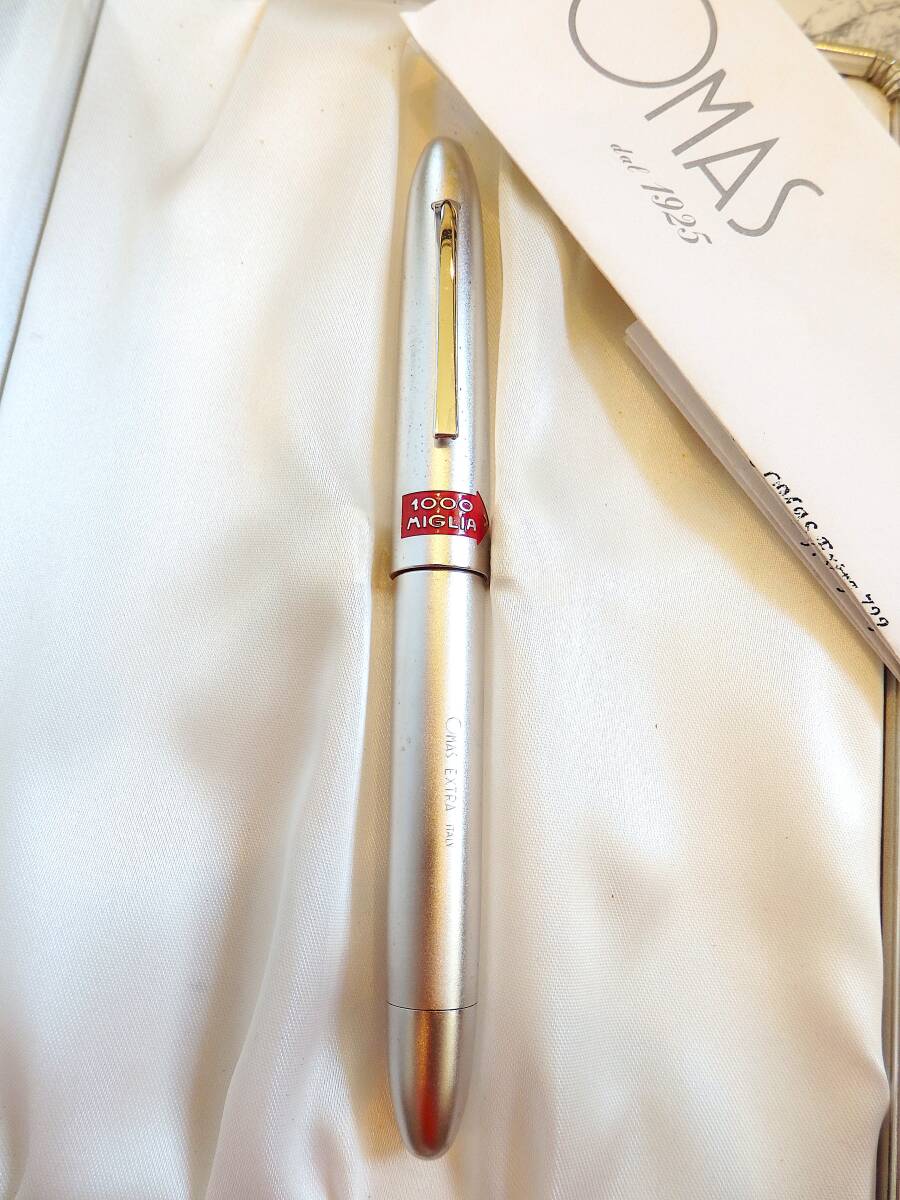 ◆【ほぼ未使用】OMASS オマス EXTRA 722 1000 MIGLIA ミッレミリア LIMITED EDITION 記念限定万年筆 ペン先:18K 750ソリッドゴールド B拍卖