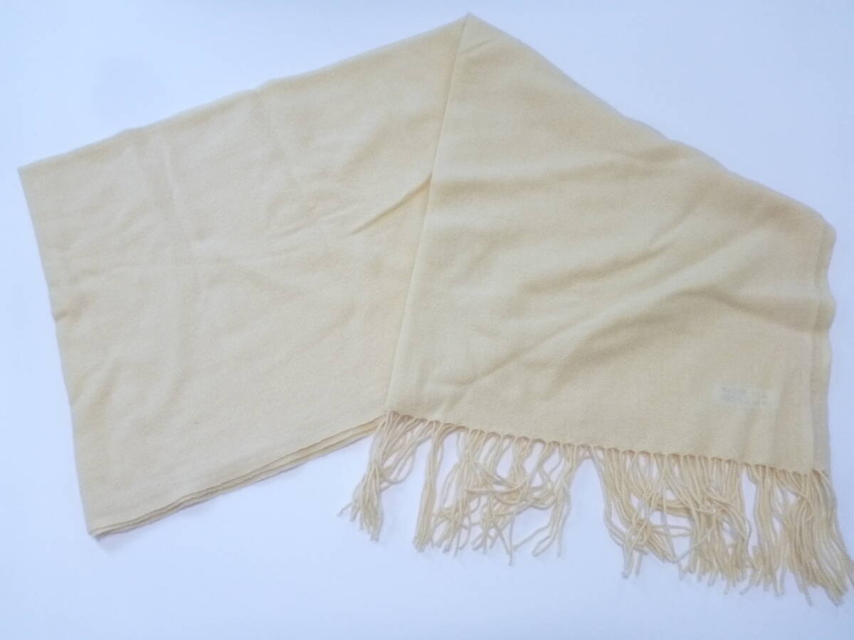 新品未使用 MOONBAD イエロー系 カシミヤ100 ストール拍卖