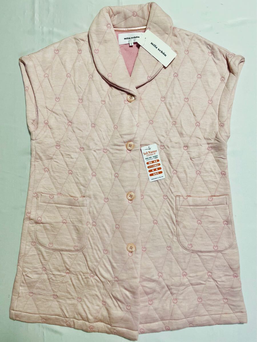 MS-4 新品本物即決【L】ミラショーンmila schon 軽量ベスト 日本製 ブランド女性婦人レディース室内用防寒着発熱保温ソフトウォーマ拍卖
