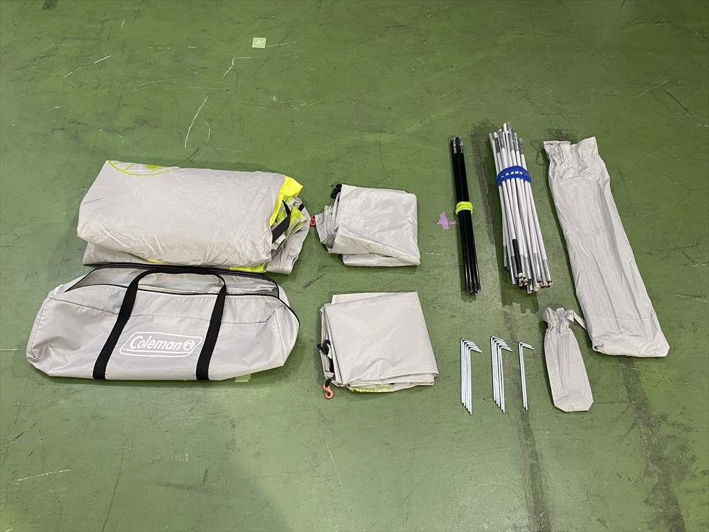 下松)Coleman コールマン ドームシェルター 300 サイドウォール付 2000031582 ポール割れ 現状品 ◆★J241019R10B MK19A拍卖