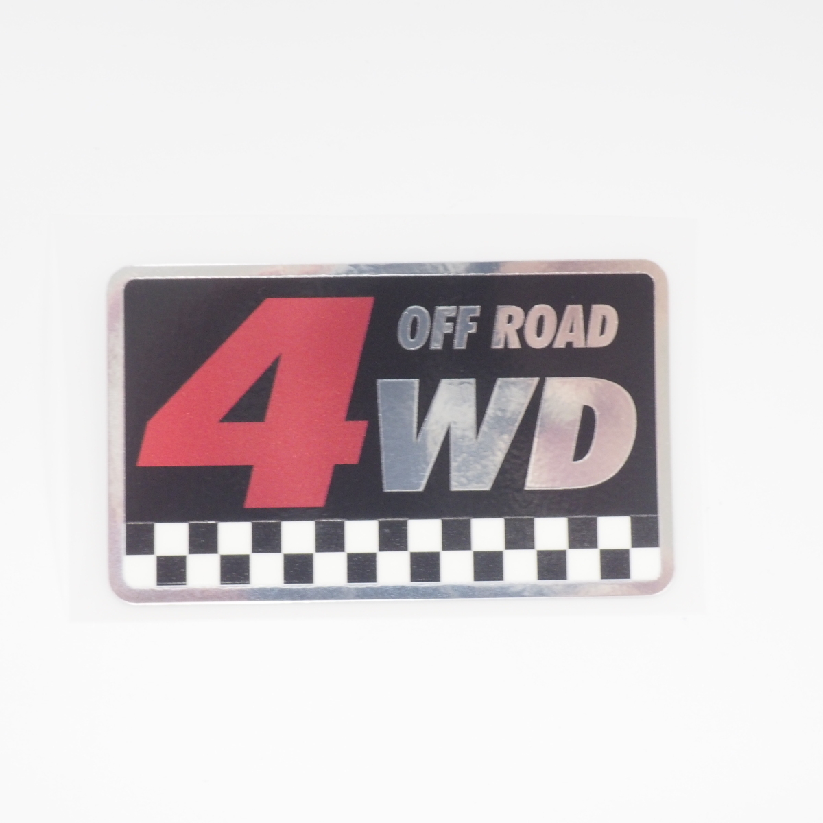 (ミラー)四駆 ステッカー 4WD OFF ROAD チェッカー オフロード 四輪駆動 10cm オフ車 シール スポーツタイプ拍卖