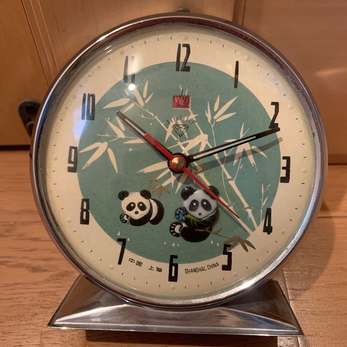 目覚まし時計 パンダ SHANGHAI 中国 上海 ビンテージ レトロ 昭和 パンダ作動 拍卖