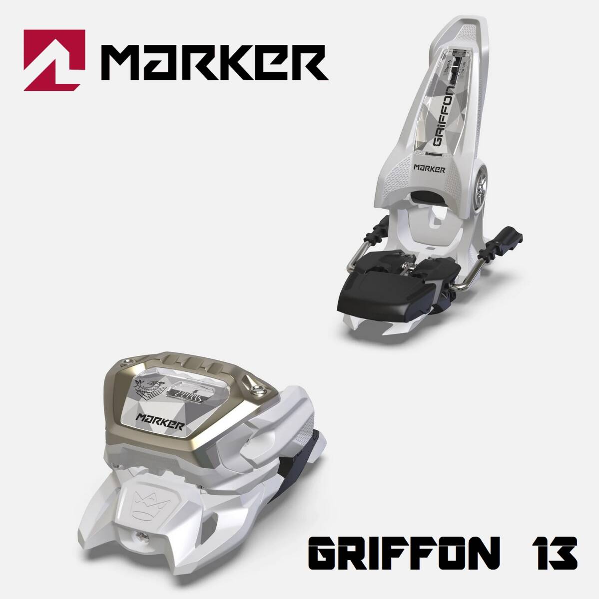 MARKER GRIFFON 13 WHITE ブレーキ選択可 【auction by polvere_di_neve】strive attack look tyrolia マーカー jester squire pivot拍卖