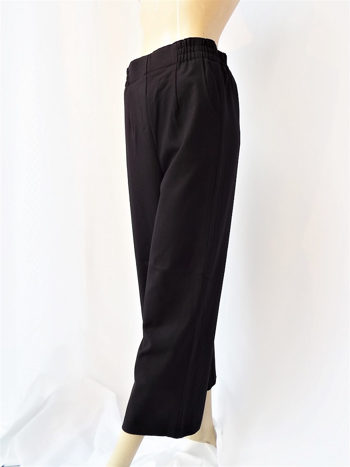 Daly Bottom Market ブラック Lサイズ ヘリンボーンワイドパンツ ポリエステル40%,ウール30%,レーヨン25%,ポリウレタン5% 新品 日本製拍卖