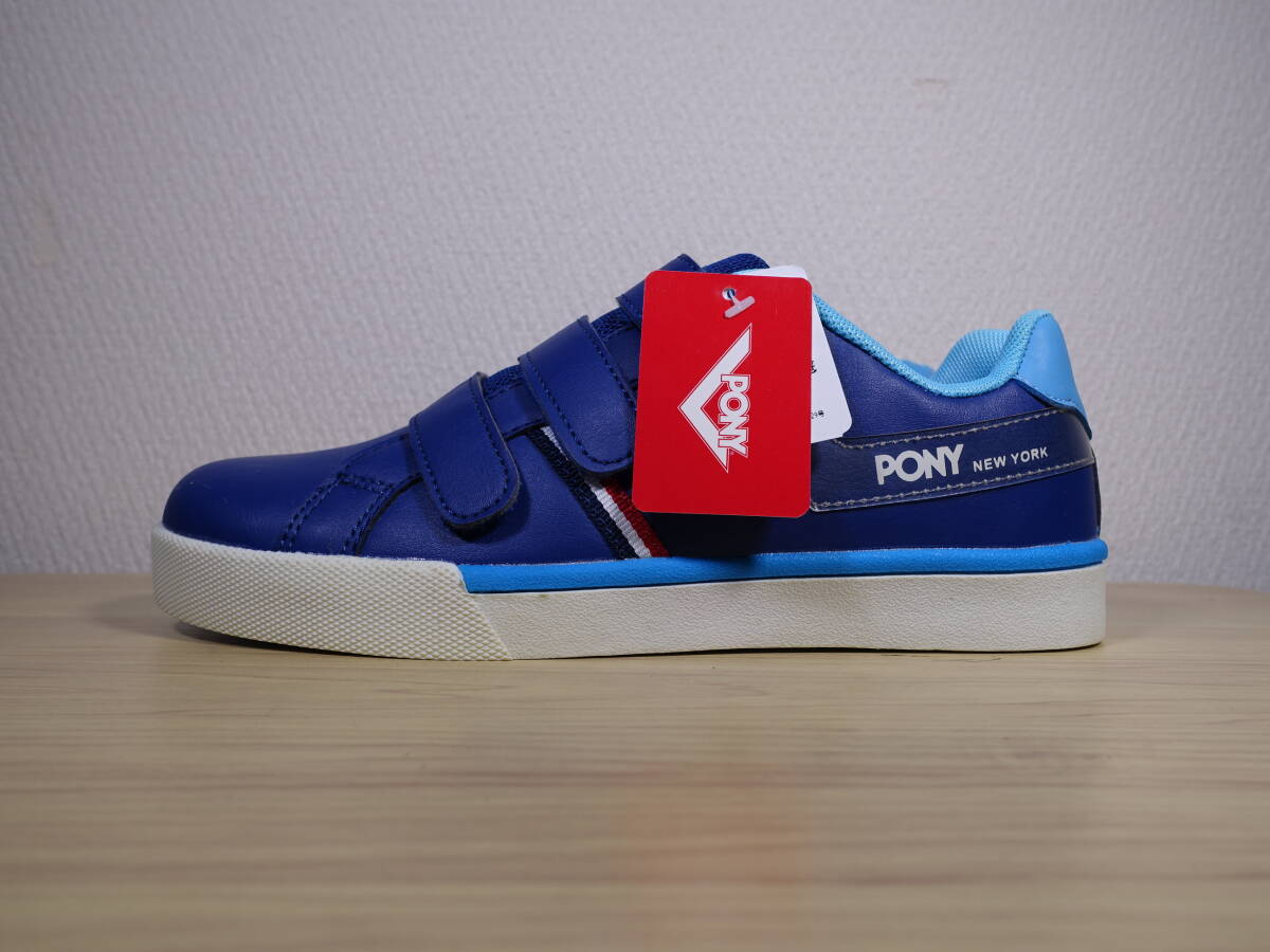 ◇ PONY ポニー ニューヨーク ベルクロ【PY-15078】◇ 23.0cm スニーカー ブルー拍卖