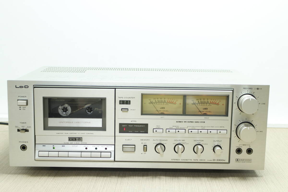 S-XB-451 動作品 Lo-D D-3300M カセットデッキ ローディ カセットデッキ D-3300M ローディ1981年頃 美品 希少 拍卖