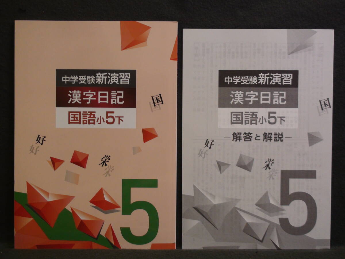 ★ 即発送 ★ 新品 最新版 中学受験 新演習 漢字日記 小5-下 解答付 5年拍卖