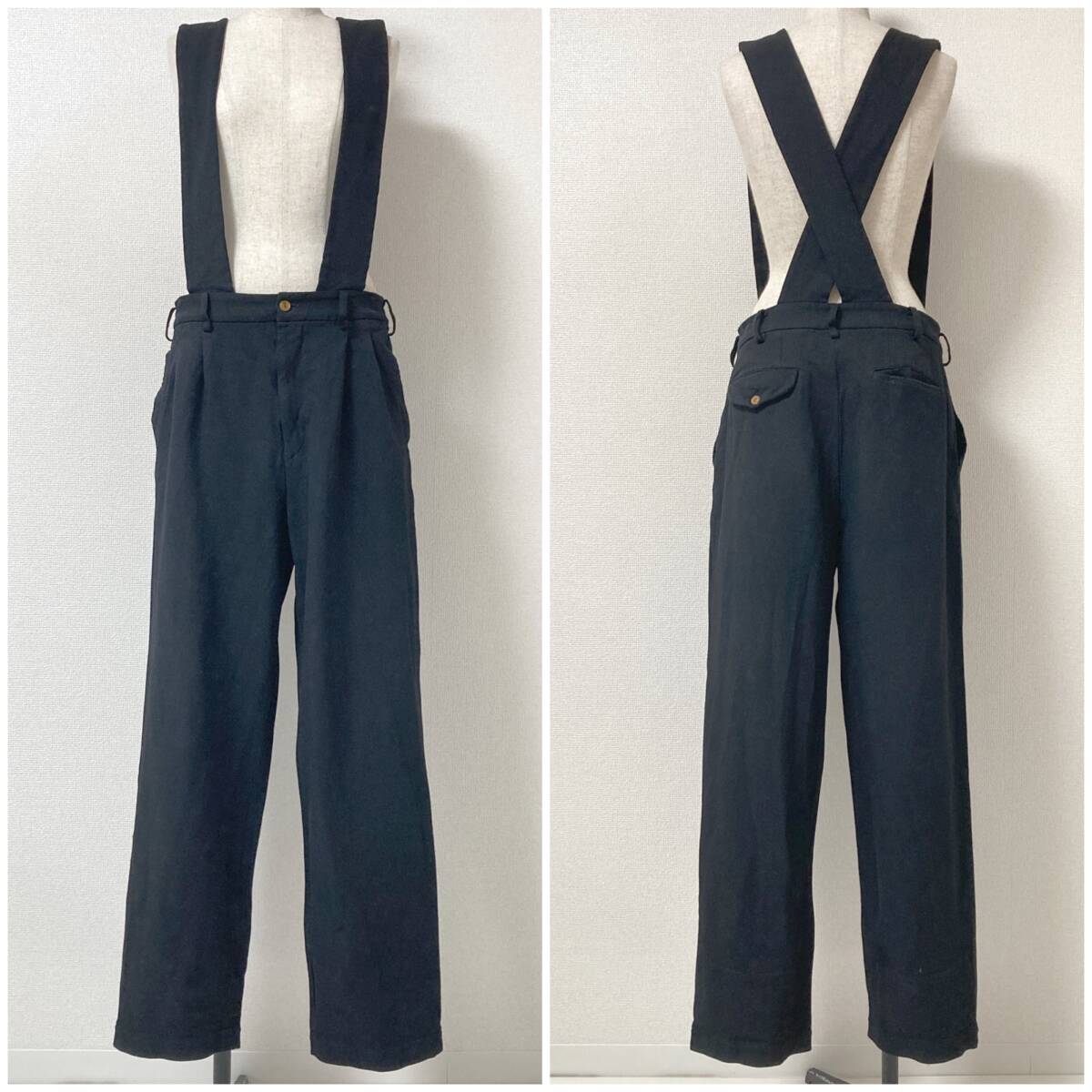 AD2006 コムコム COMME des GARCONS ポリ 製品染め 吊りパンツ サロペット 黒 Sサイズ コムデギャルソン スラックス archive 4090160拍卖