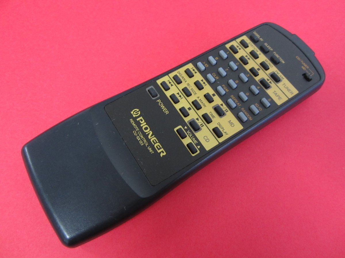 HRW-3■Pioneer (X-RMX5 X-RMX9MD SX-R9 PD-R9 MJ-R5 CT-R5 用) オーディオリモコン CU-SX123 動作保証拍卖