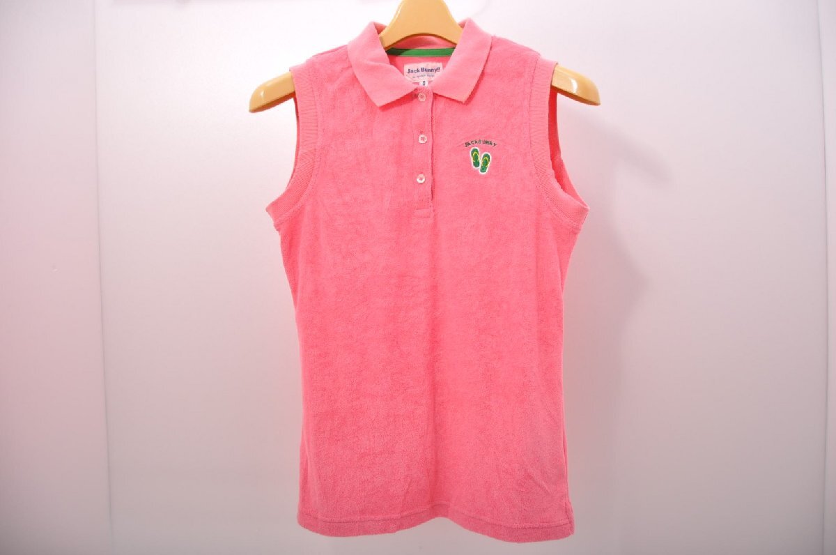 coco 中古 ジャックバニー Jack Bunny!! レディース ノースリーブ 0(S) ピンク パーリーゲイツ ポロシャツ パイル地 ネコパケ発送可 79725拍卖