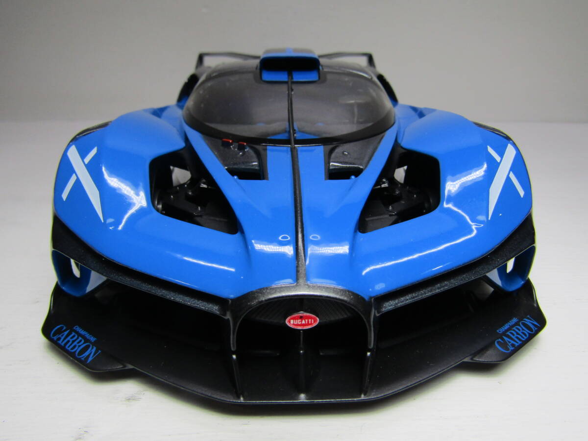 Bugatti Bolide 1/18 ブガッティ ボライド フレンチブルー 8.0L W16型エンジンクワッドターボチャージャー Maisto 美品 仏 2020 チタン拍卖