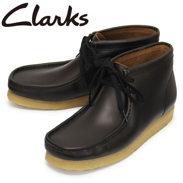 Clarks (クラークス) 26179167 Wallabee Boot ワラビーブーツ メンズ レザーブーツ Black Smooth Leather CL127 UK8.5-約26.5cm拍卖