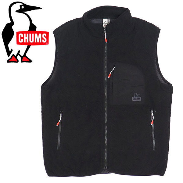 CHUMS (チャムス) CH04-1418 Booby Stitch Fleece Vest ブービーステッチフリースベスト CMS160 K001Black L拍卖