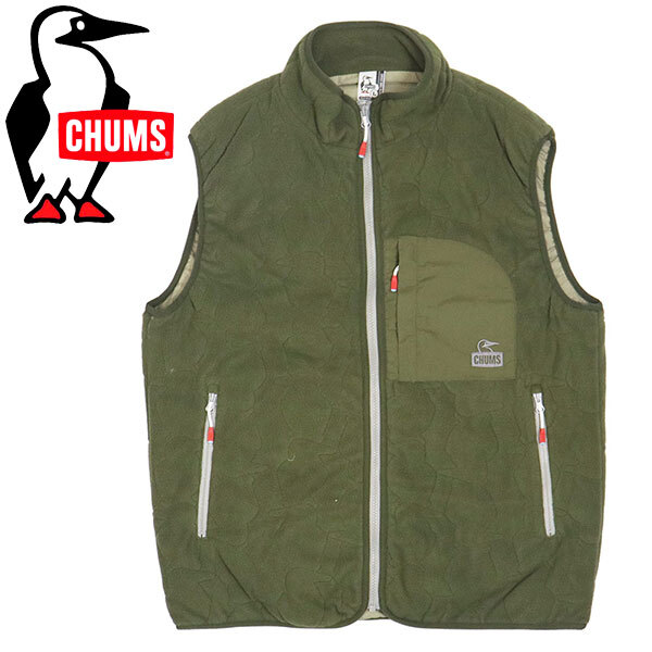CHUMS (チャムス) CH04-1418 Booby Stitch Fleece Vest ブービーステッチフリースベスト CMS160 M032Olive M拍卖