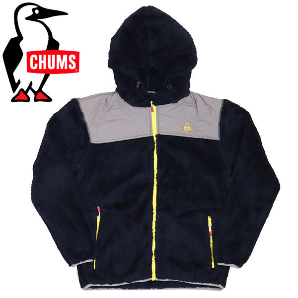 CHUMS (チャムス) CH04-1422 Elmo Fleece Full Zip Parka エルモフリースフルジップパーカー CMS161 N057Navy/Gray XL拍卖