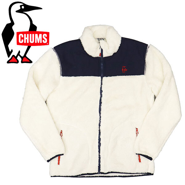 CHUMS (チャムス) CH04-1424 Elmo Fleece Jacket エルモフリースジャケット CMS163 W056Ivory/Navy M拍卖