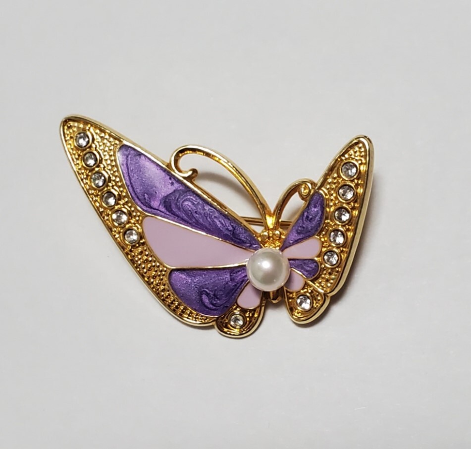 ラインストーン ゴールドカラー ブローチ レディース 4㎝ 6,4g 美品拍卖