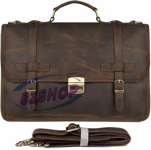 「81SHOP」天 然牛革 ビジネスバッグ メンズ 2WAY 手提げ・ショルダーバッグ パスワードロックボタング付 盗難防止 天然 本革 A4 15.6イン拍卖