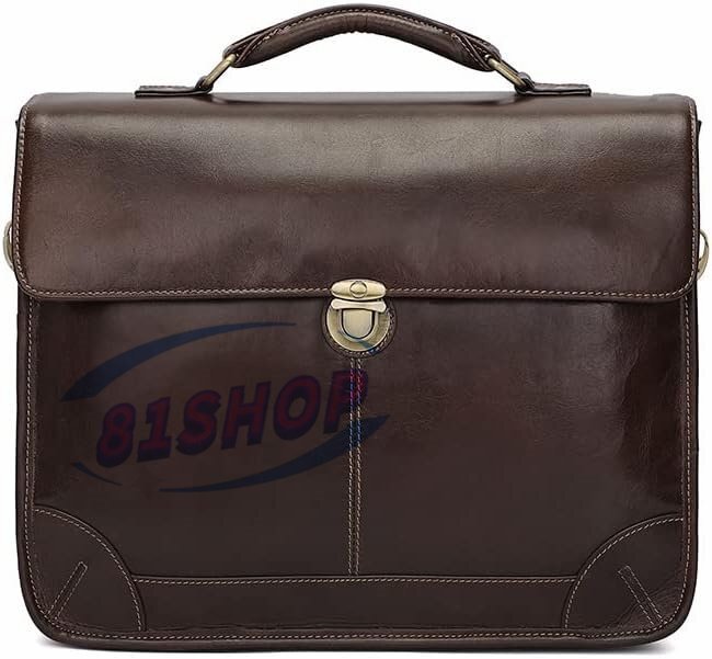 「81SHOP」 天 然牛革 ビジネスバッグ メンズ 2WAY 手提げ・ショルダーバッグ 天 然 本革2室仕切 15.6インチpc収納可 ペン挿し×4付大容量拍卖