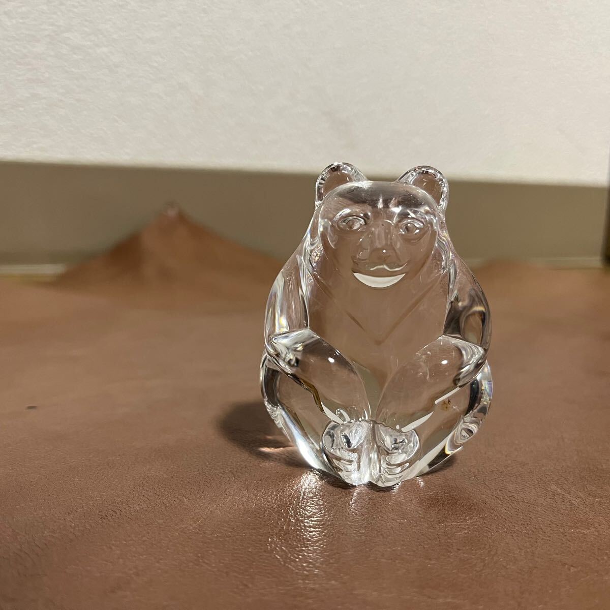 スチューベン Steuben クリスタル クマ くま 熊 動物 硝子 インテリア 置物 オブジェ 工芸ガラス拍卖