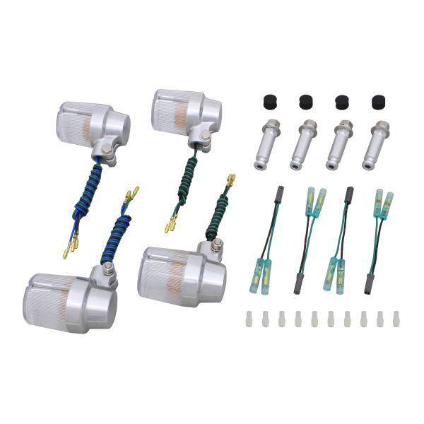 イナズマ400用 スーパーバイクタイプ ウインカーKIT バフボディ/クリアーレンズ|ポッシュフェイス/POSH拍卖