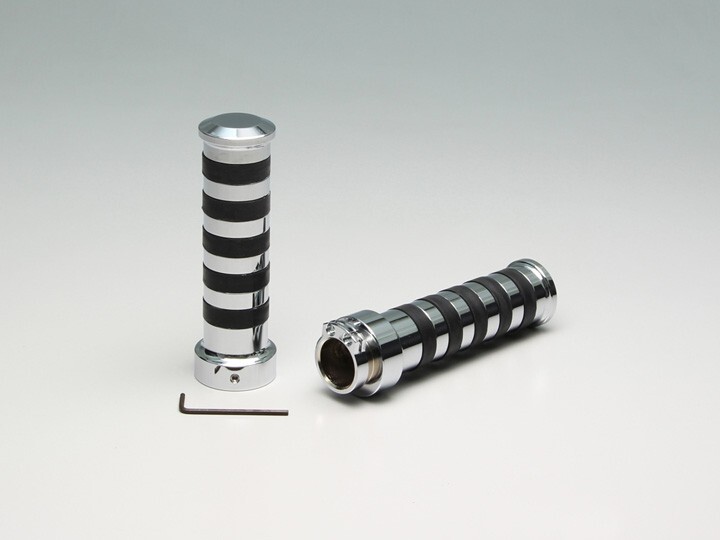 シャドウ1100ACE/SHADOW1100A(95-97/SC32)用 アルミグリップ(タイプ2/メッキ)|ハリケーン拍卖