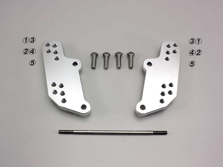 CB250F(14-16/MC43)用 ステップオフセットプレート(ポリッシュ) |ハリケーン拍卖