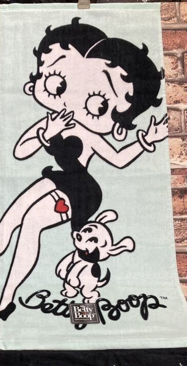 送料無料!『画像から1枚』大人気・可愛い新柄!『ベティ Boop』シャーリングフェイスタオル拍卖