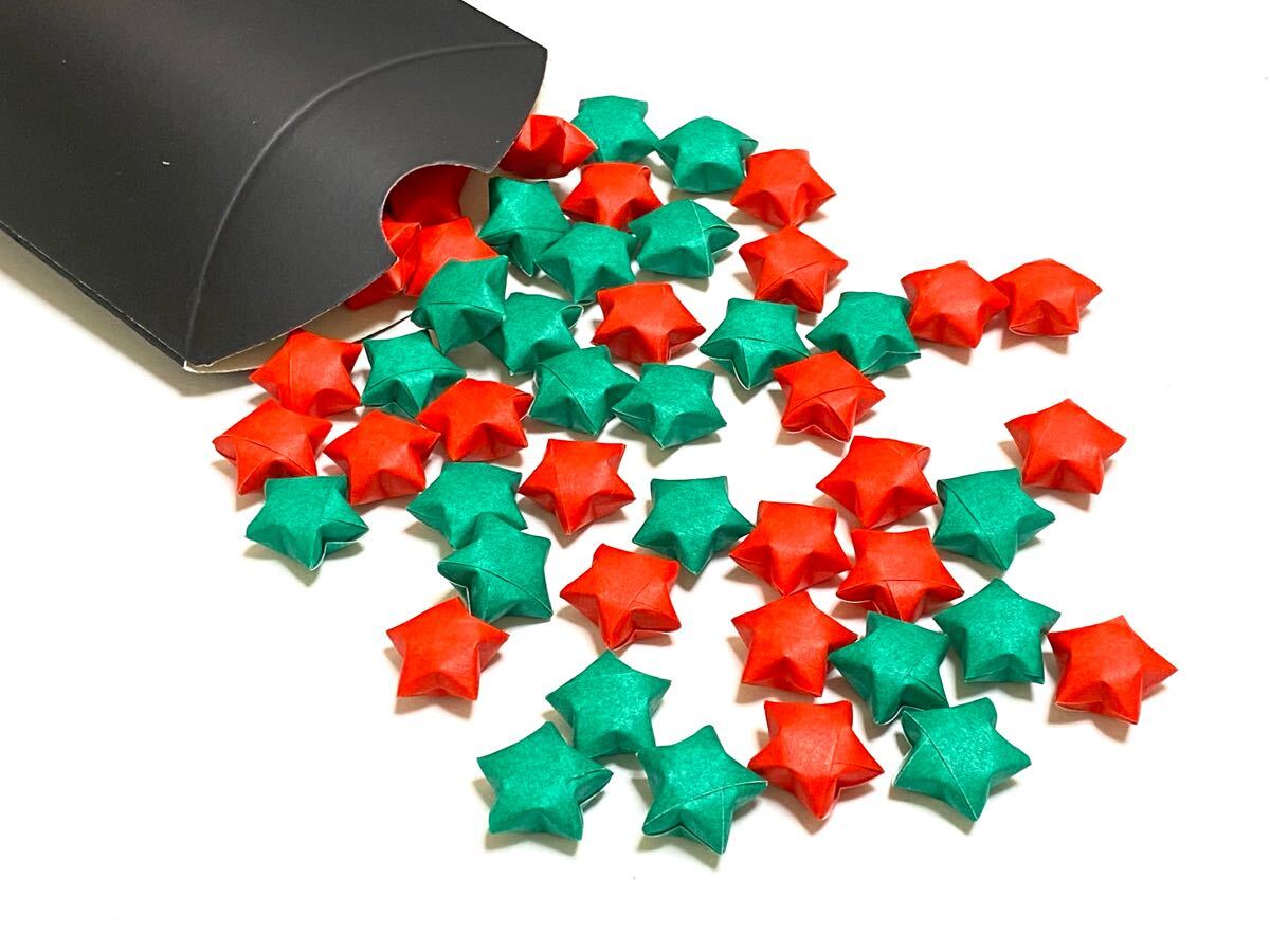 ハンドメイド★折り紙 星 スター 赤 緑 クリスマス 50個 箱入り パーツ(351)拍卖