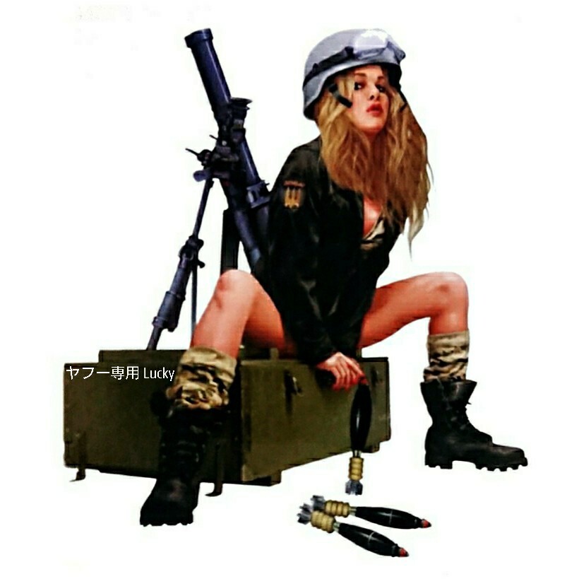 ヴィンテージ レトロ 転写 ステッカー 車 カッティングステッカー シール デカール ミリタリー セクシー ピンナップ ガール 装飾 luk602拍卖