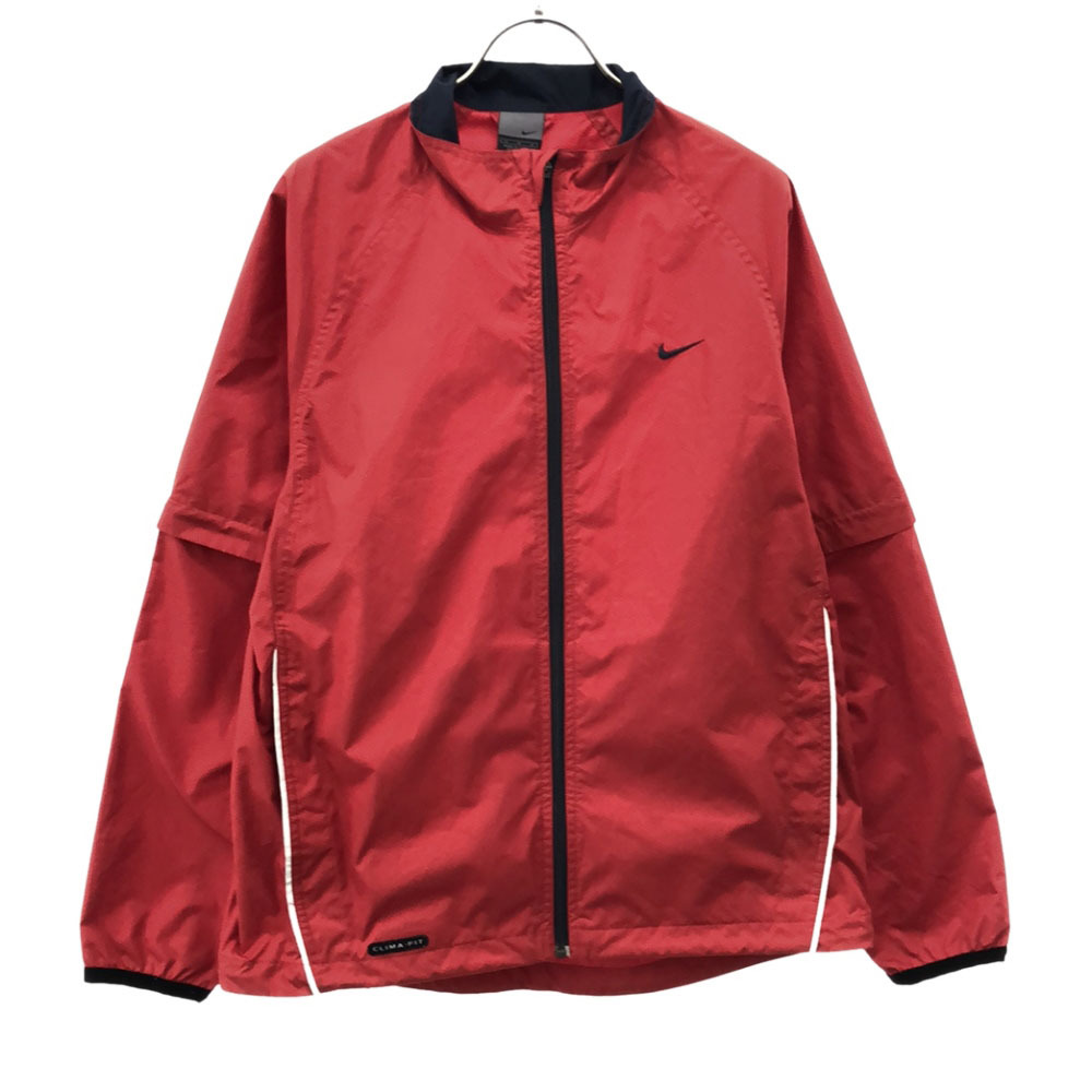 ナイキ トレーニング 2WAY スポーツジャケット M レッド NIKE CLIMA-FIT ウインドブレーカー メンズ拍卖