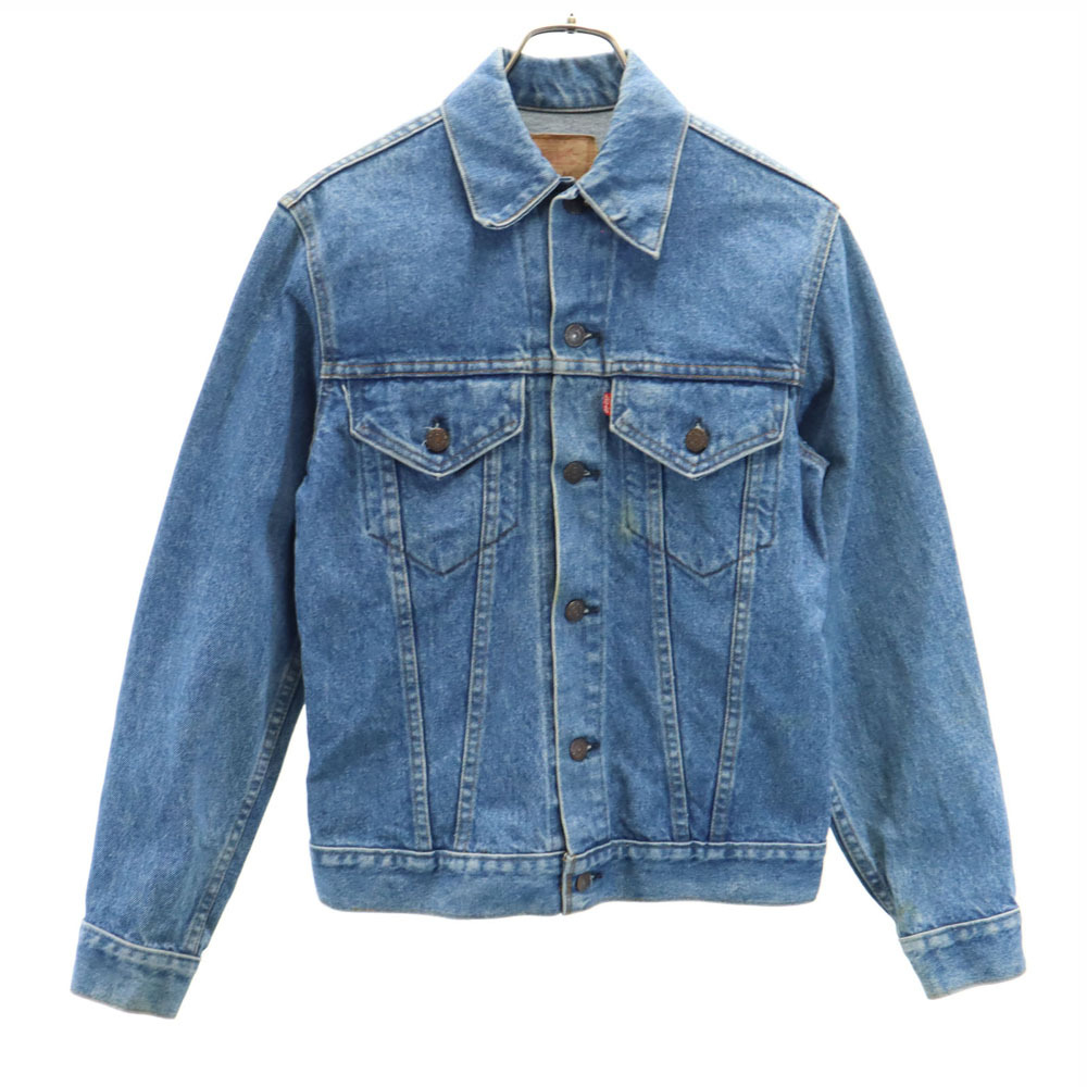 リーバイス 80s 70505-0217 USA製 ヴィンテージ デニムジャケット 34 ウォッシュブルー Levi's トラッカー ジージャン メンズ拍卖