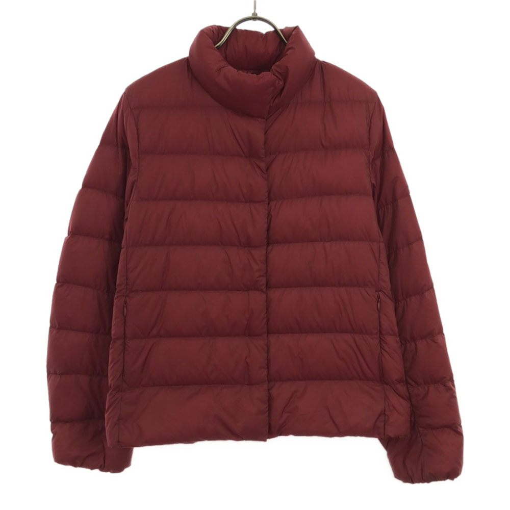 ユニクロ スタンドカラー ウルトラライトダウンジャケット M レッド UNIQLO レディース拍卖