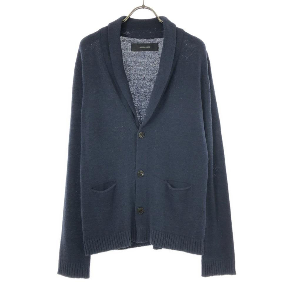 アメリカンラグシー リネンブレンド 長袖 ニットカーディガン 1 ネイビー AMERICAN RAG CIE メンズ拍卖