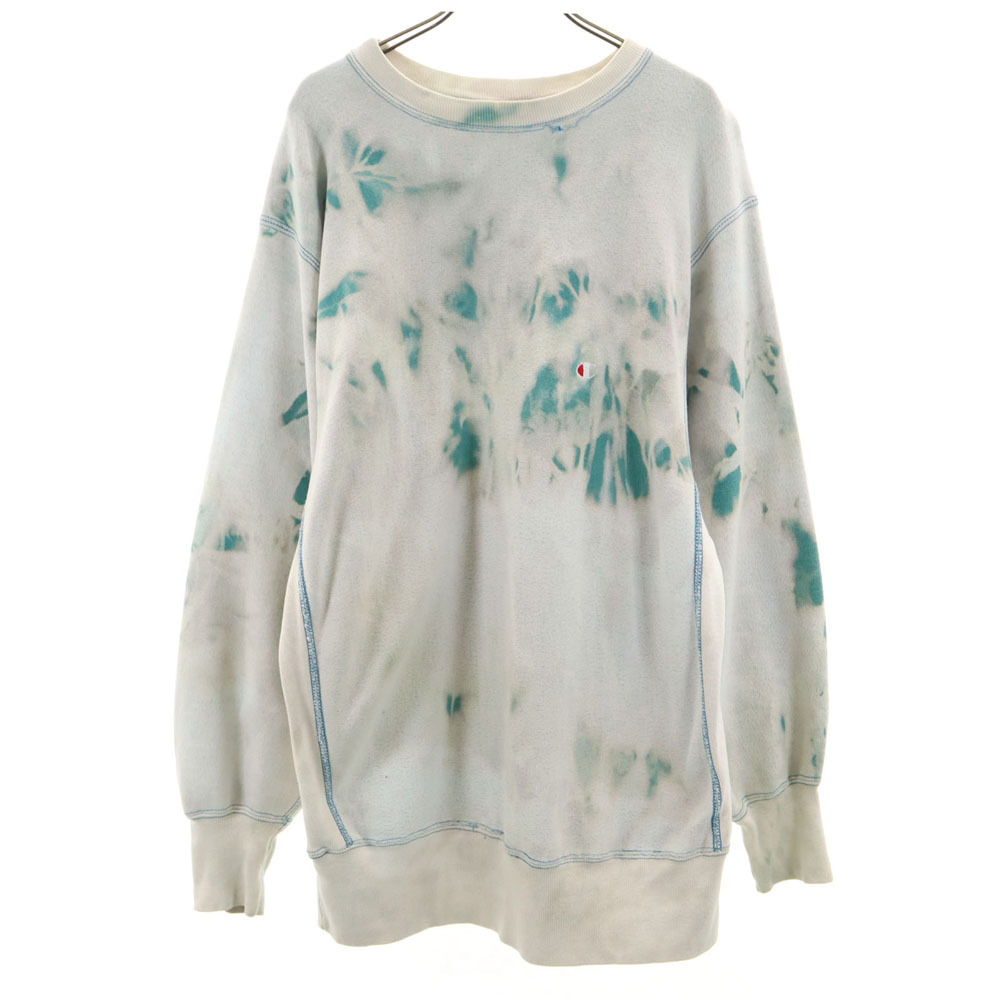 Champion チャンピオン 90s リバースウィーブ USA製 オールド 刺繍タグ ブリーチ加工 長袖 スウェット トレーナー XL 裏起毛 メンズ拍卖