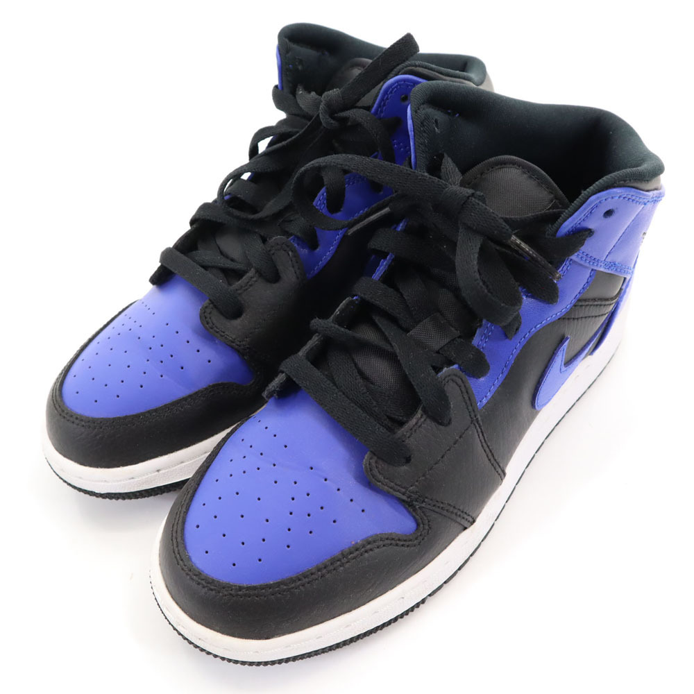 ナイキ エアージョーダン 1 ミッド スニーカー 24 ブルー NIKE AIR JORDAN 1 MID GS 554725-077 レディース拍卖
